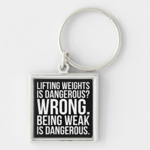 Llavero Pesos De Levantamiento Es Peligroso Contra Ser Déb