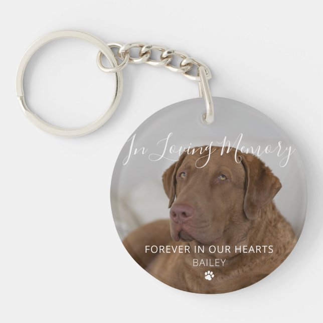 Llavero Pet Memorial Dog Photo Pet Loss Keepsake (Frente)