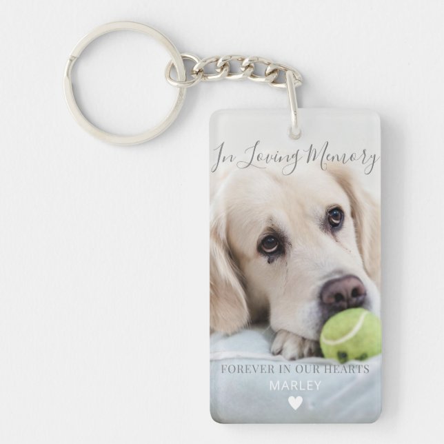 Llavero Pet Memorial Keepsake Gift Dog Photo (Frente)