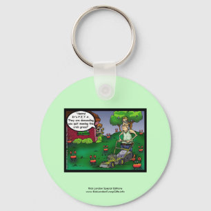 Llavero PETA y la caricatura de Crabgrass divertida llaver
