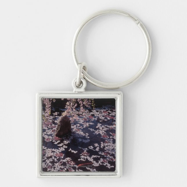 Llavero Pétalos que flotan en el estanque de peces (Frente)