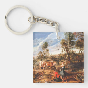 Llavero Peter Paul Rubens Milkmaids con ganado en tierra