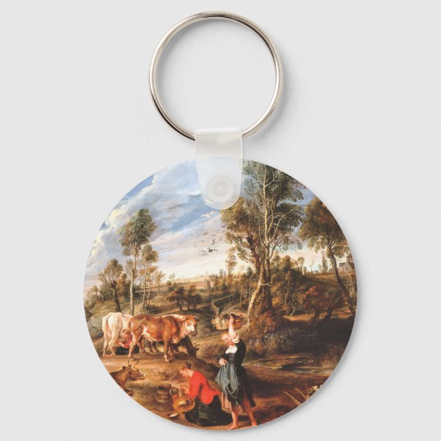 Llavero Peter Paul Rubens Milkmaids con ganado en tierra (Anverso)