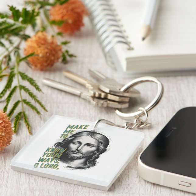 Llavero Petición Divina: Hazme Conocer Tus Maneras, Señor (Frente Derecha)