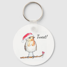Llavero Petirrojo de Navidad