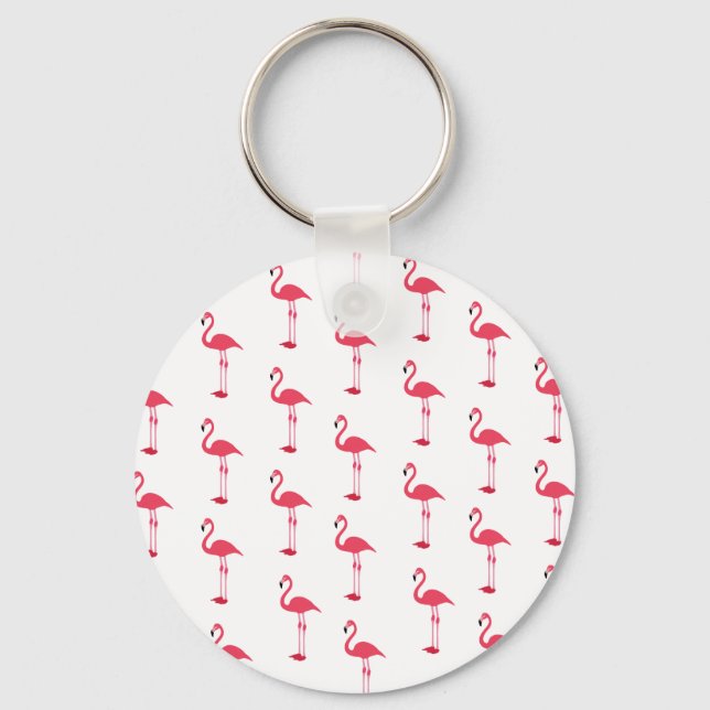 Llavero Petite Pink Flamingos Pattern (Anverso)