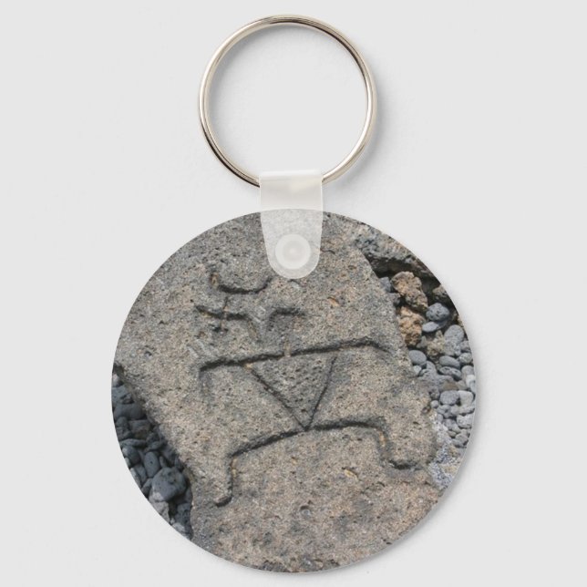 Llavero Petroglifo hawaiano - Keychain (Anverso)