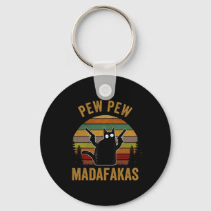 Llavero Pew Madafakas Pew provoca a curioso gato negro ret