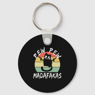 Llavero Pew Pew Madafakas Funny Cat Crazy Cat