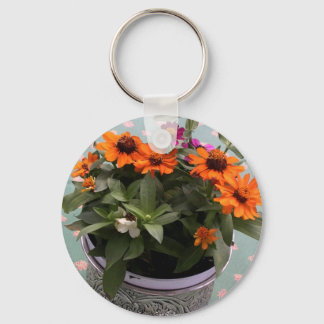 Llavero Pewter Pot Daisies