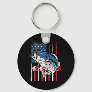 Llavero Pez Byss Nosotros Bandera Americana Pesca Patrióti
