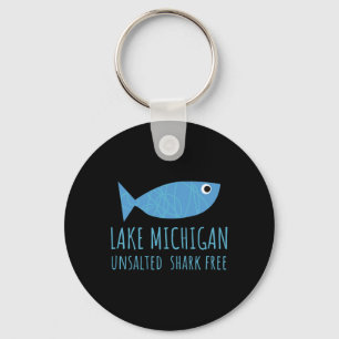 Llavero Pez de los Grandes Lagos del Lago Michigan sin sal
