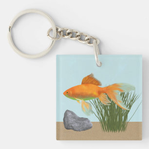 Llavero Pez Dorado Naranja Acuario Naturaleza