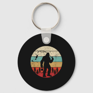 Llavero Pez Grande Pesca Divertido Pescador Retro Sasquatc