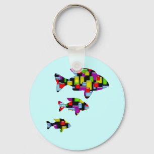 Llavero pez mosaico
