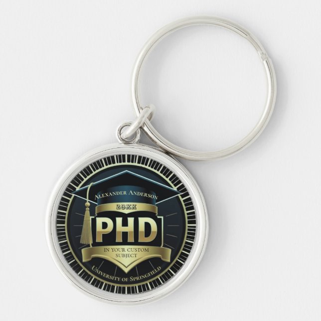 Llavero Phd graduation doctoral thesis defense Keychain (Frente)