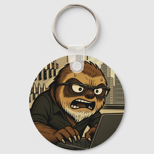 Llavero Phil Elmore Agitated Sloth Keychain (Anverso)