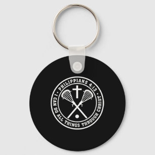 Llavero Philippians 413 Christian Lacrosse Cross Jesus