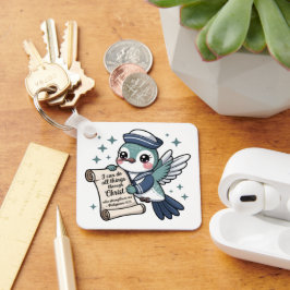 Llavero Philippians 4:13 Navy Sailor Hummingbird Keychain