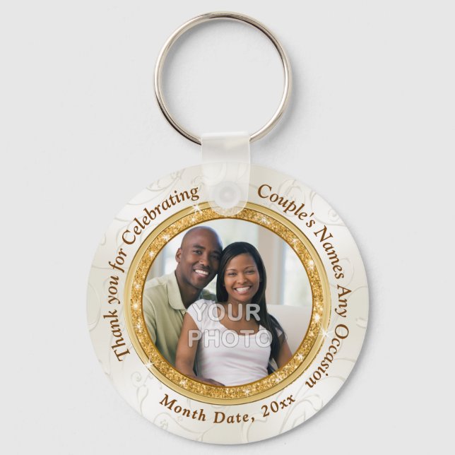 Llavero Photo and Personalized Anniversary Party Favors (Anverso)