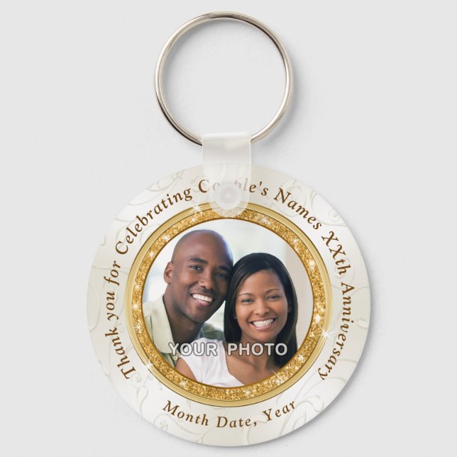 Llavero Photo and Personalized Anniversary Party Favors (Anverso)