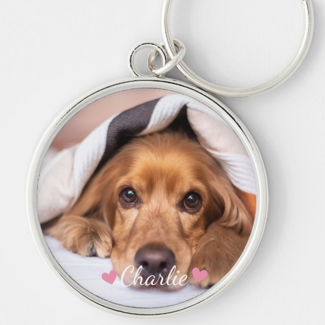 Llavero Photo Personalized Name Pet  (Frente)