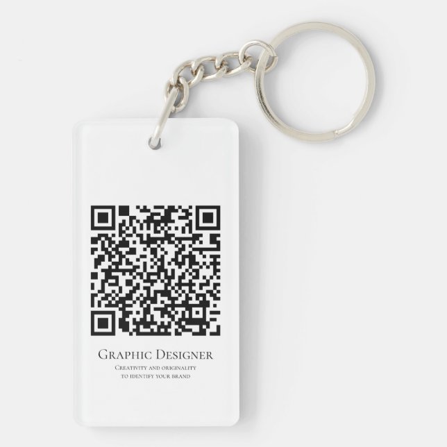 Llavero Photo QR code Business Company (Atrás)