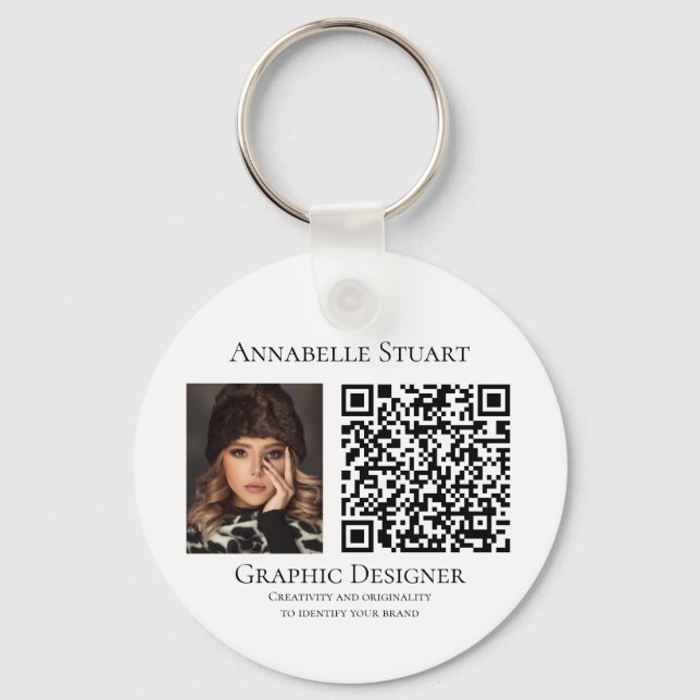 Llavero Photo QR code Business Company Large (Anverso)