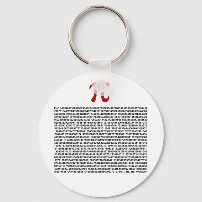 Llavero Pi = 3.141592653589 etc etc... lo que sea! (Anverso)