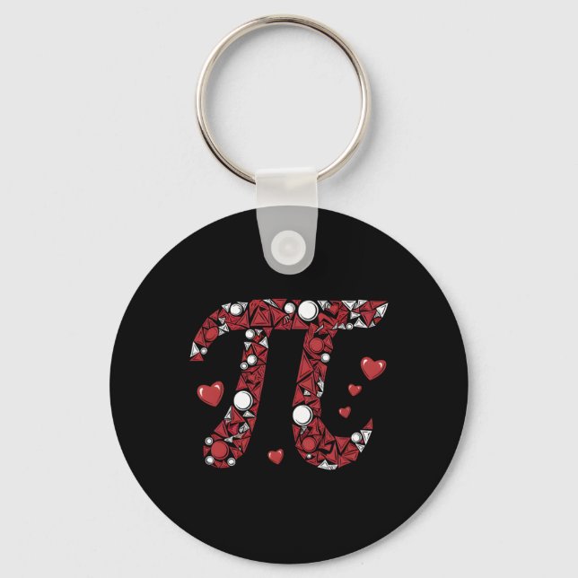 Llavero Pi Math Lover Profesor Día de San Valentín Corazon (Anverso)