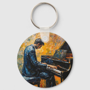 Llavero Pianista - Pintura al óleo