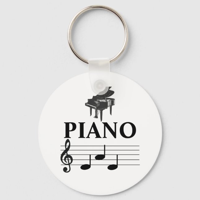 Llavero Piano Dad Grand Piano Pianista Music Note (Anverso)