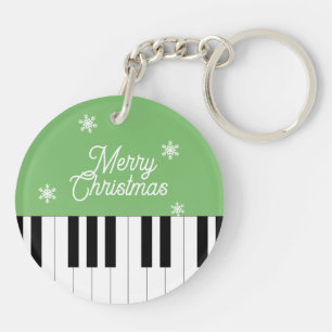 Llavero Piano Key Jingle Bell Feliz Navidad Verde Rojo