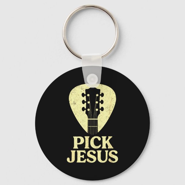 Llavero Pick Jesus - Christian Guitar Worship Pastor  (Anverso)
