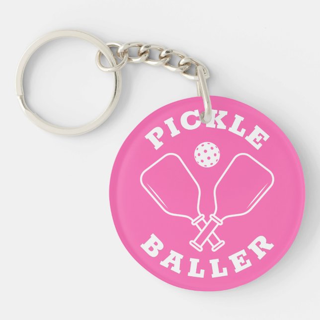 Llavero Pickle Baller de moda Hot Pink (Frente)