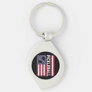 Llavero Pickleball Bandera Americana Divertido Amante Pick