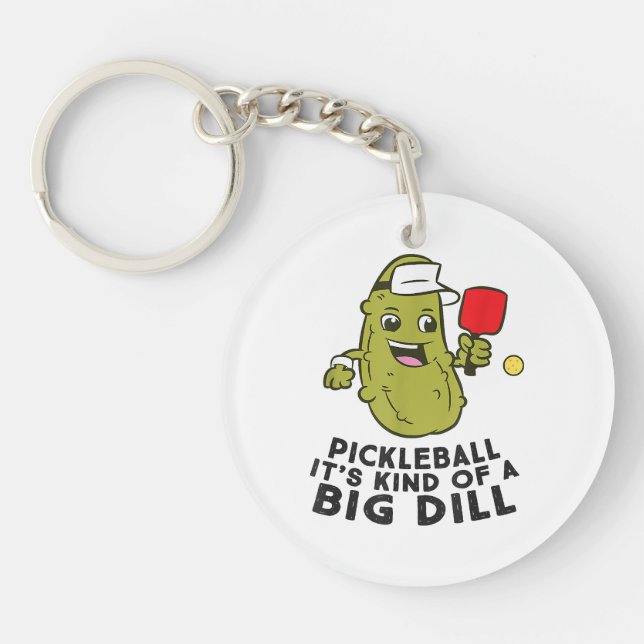 Llavero Pickleball es una especie de foto de un gran dill  (Frente)