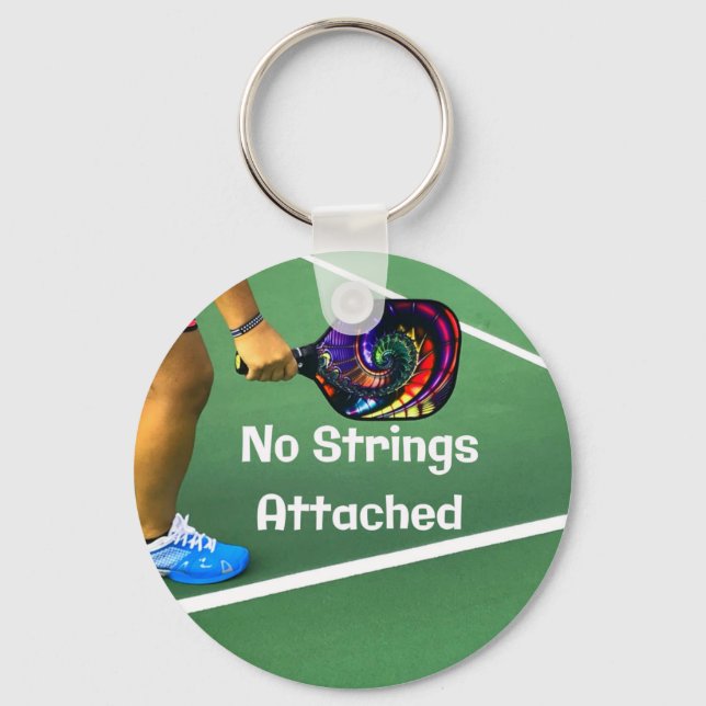 Llavero Pickleball Gracioso Sin Cadenas Acompañadas (Anverso)