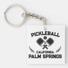 Llavero Pickleball Paddle Palm Springs Personalizado de Ca