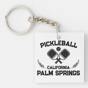 Llavero Pickleball Paddle Palm Springs Personalizado de Ca