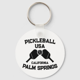 Llavero Pickleball Paddle Palm Springs Personalizado de Ca