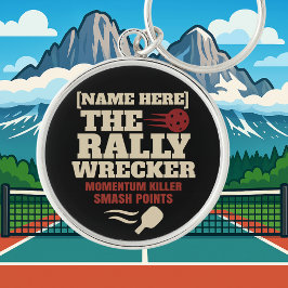 Llavero Pickleball Personalized Name THE RALLY WRECKER