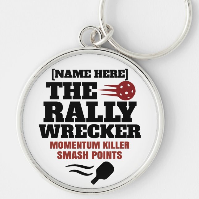 Llavero Pickleball Personalized Name The Rally Wrecker  (Frente)