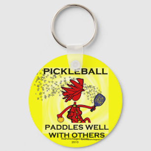 Llavero Pickleball se bate bien con otros