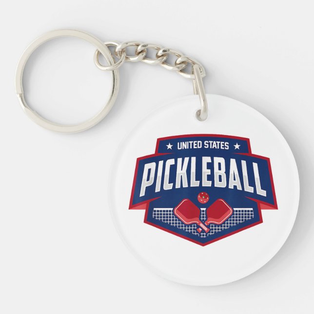 Llavero Pickleball Support Team Pickleball Player USA (Frente)