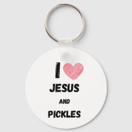 Llavero Pickles and Jesus Religious