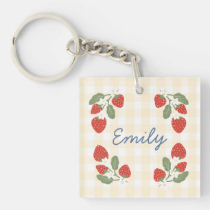 Llavero Picnic Fiesta de fresa personalizada Berry Sweet