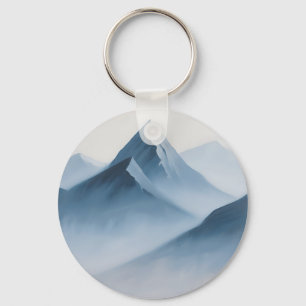Llavero Picos de Montañas Azules Brumosos