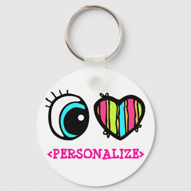 Llavero Pictograma de corazón ocular,<PERSONALIZE> (Anverso)