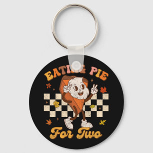 Llavero Pie De Calabaza De Comer Retro Para Dos Perlas De